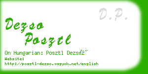 dezso posztl business card